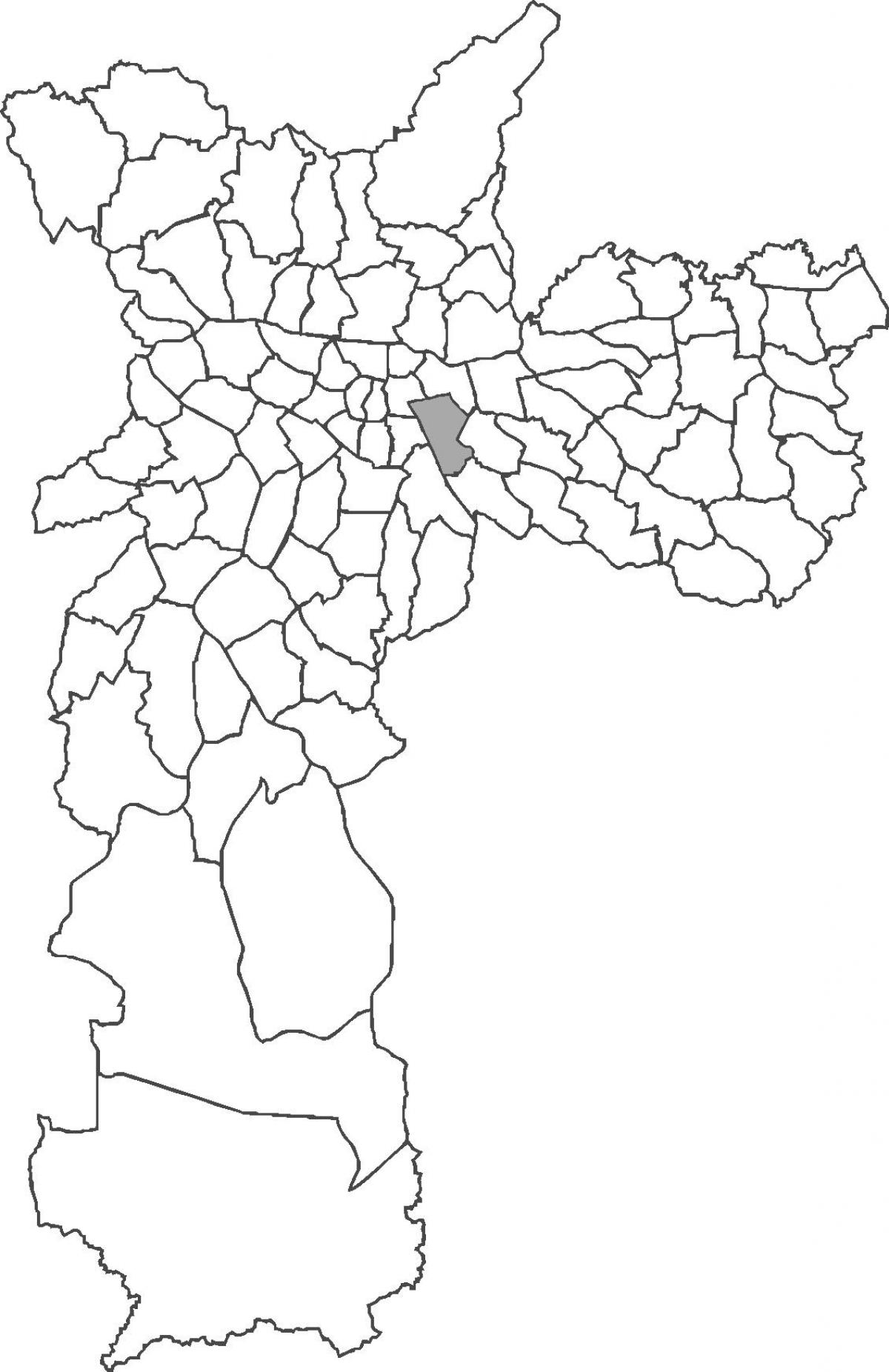 Mapa do bairro da Mooca