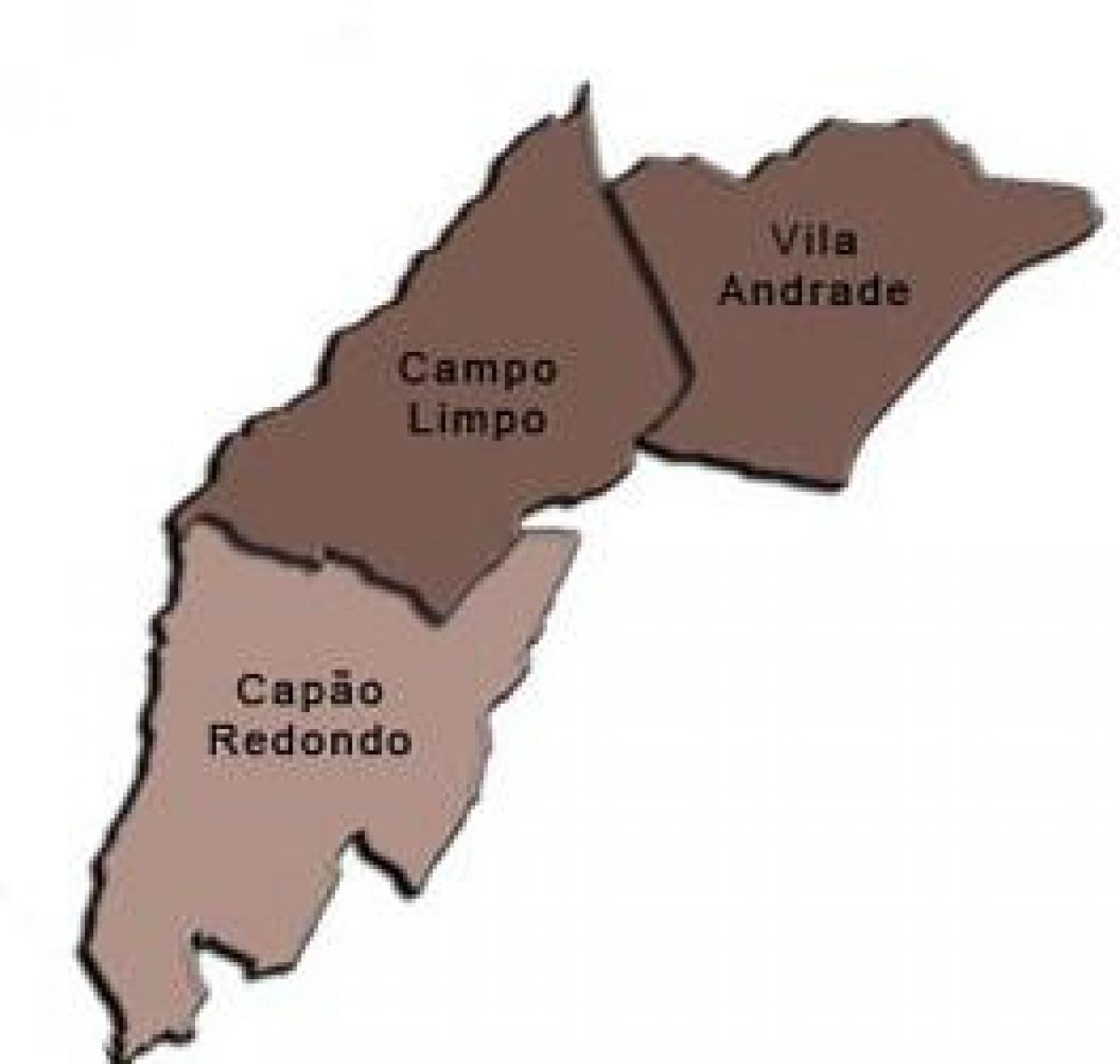 Mapa de Campo Limpo da sub-prefeitura