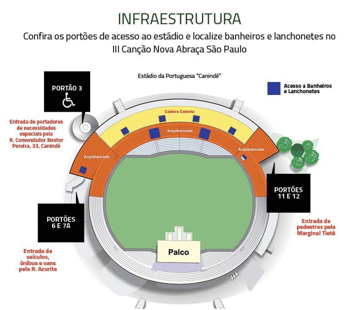 Mapa de Canindé-São Paulo estádio