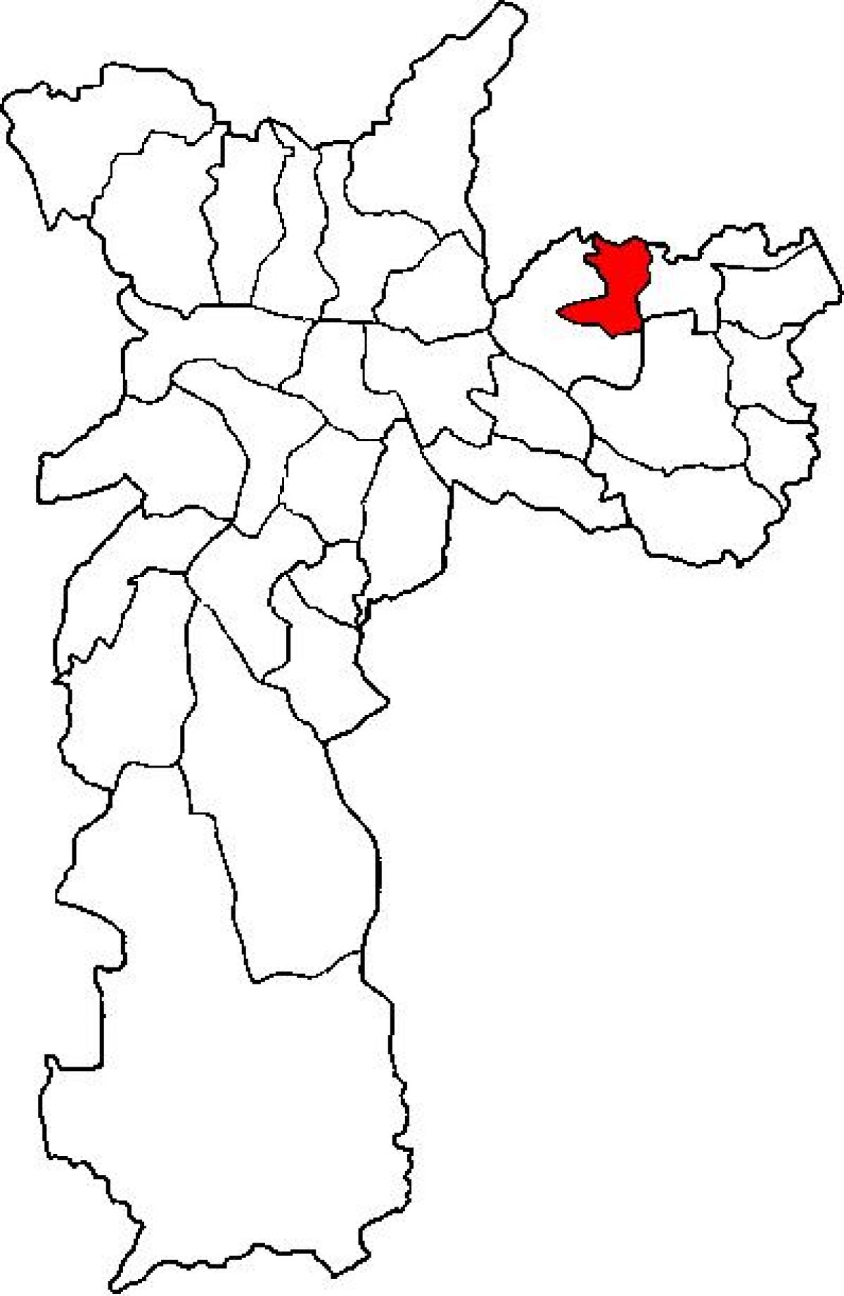 Mapa de Ermelino Matarazzo subprefeitura São Paulo
