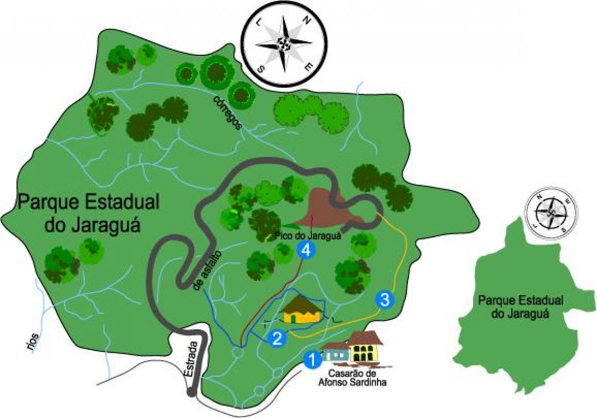 Mapa do Parque Jaraguá