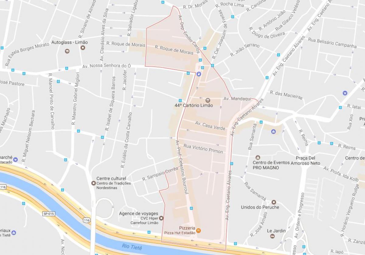 Mapa do Limão São Paulo