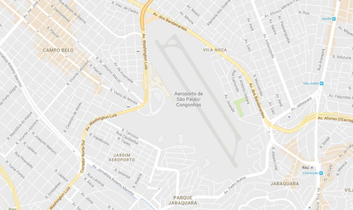 Mapa do aeroporto de Congonhas