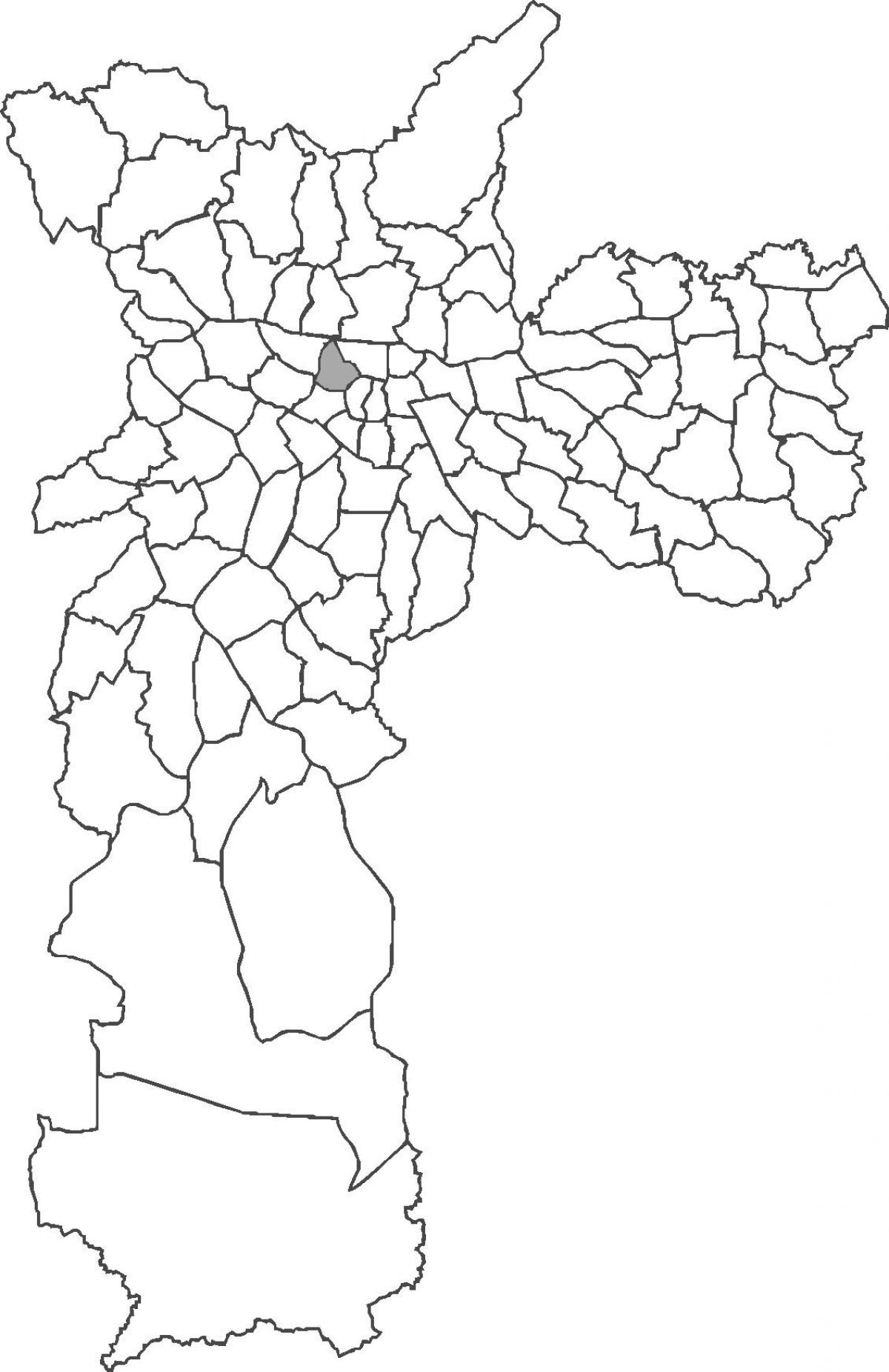 Mapa do distrito de Santa Cecília