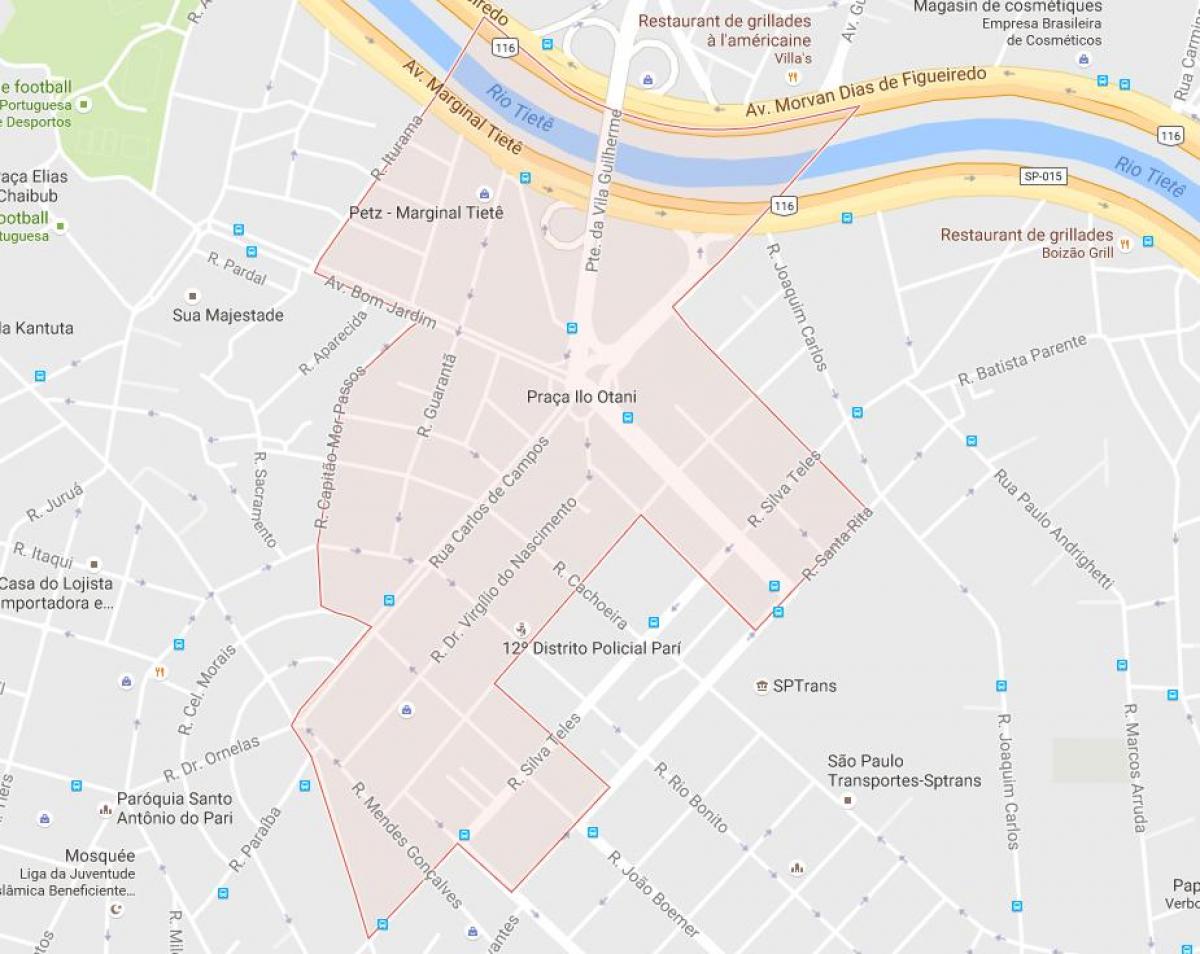 Mapa do Pari, São Paulo
