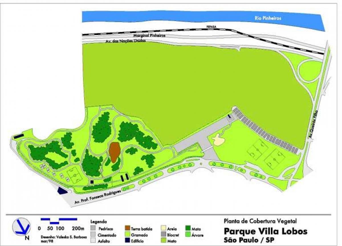 Mapa do Parque Villa lobos
