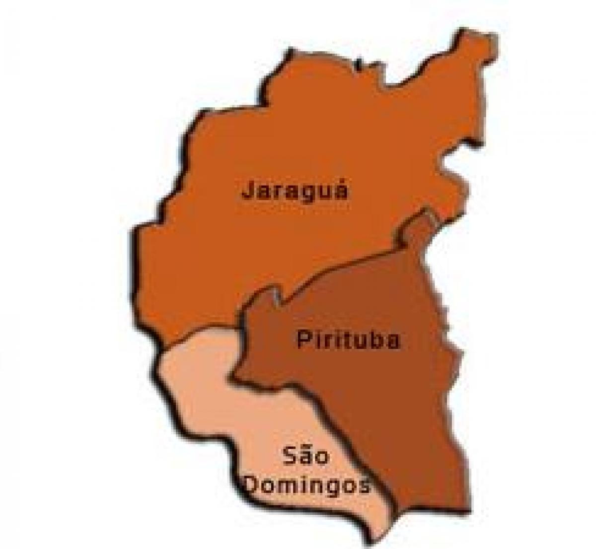 Mapa de Pirituba-Jaraguá, sub-prefeitura