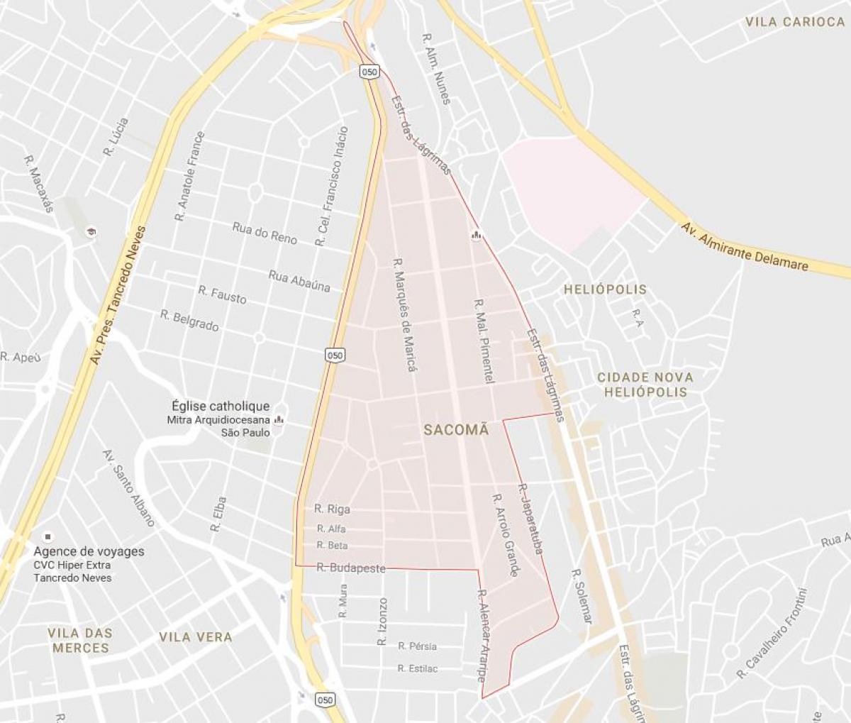 Mapa do Sacomã São Paulo