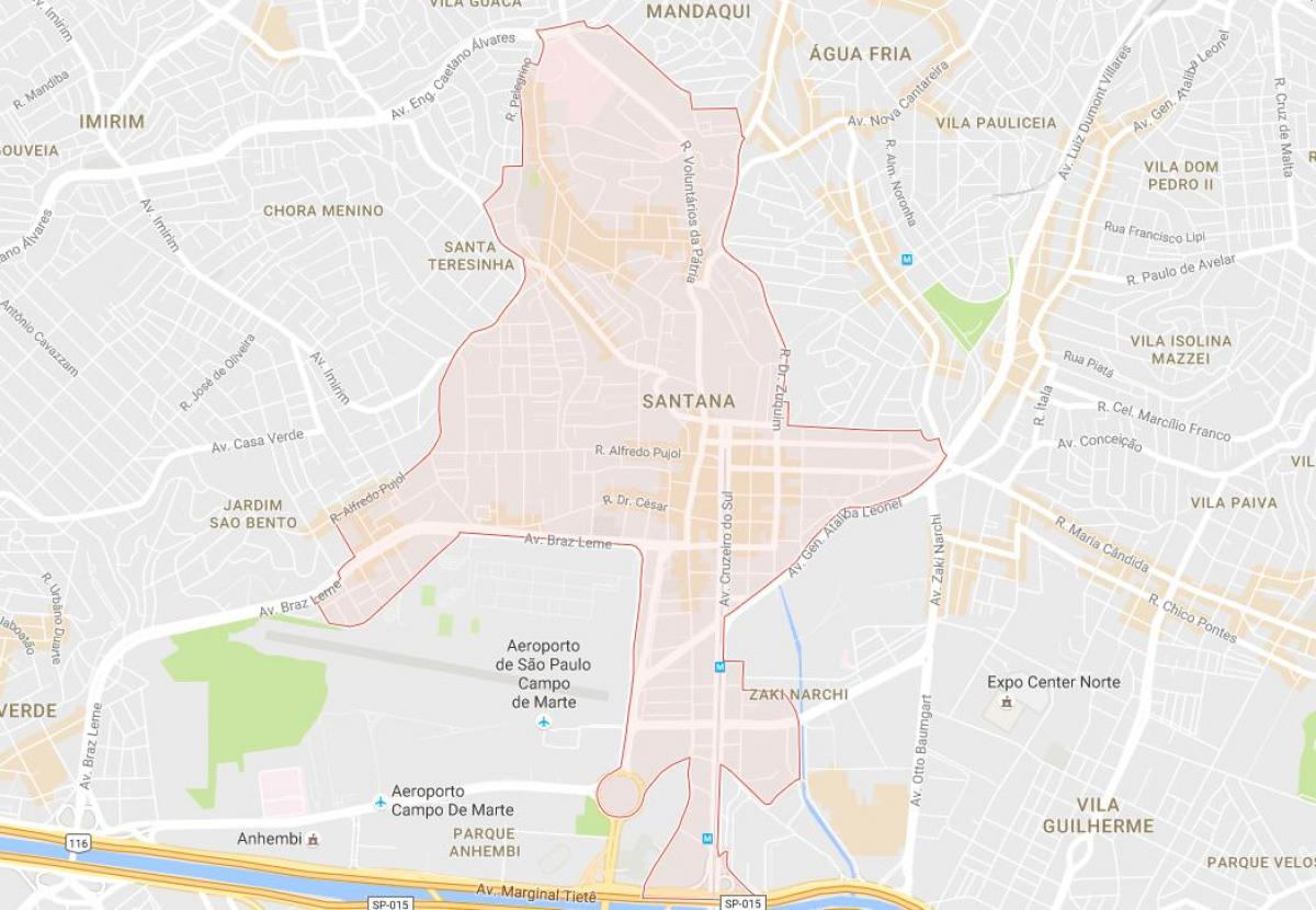 Mapa de Santana, São Paulo