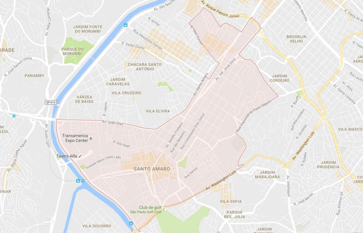 Mapa de Santo Amaro, São Paulo