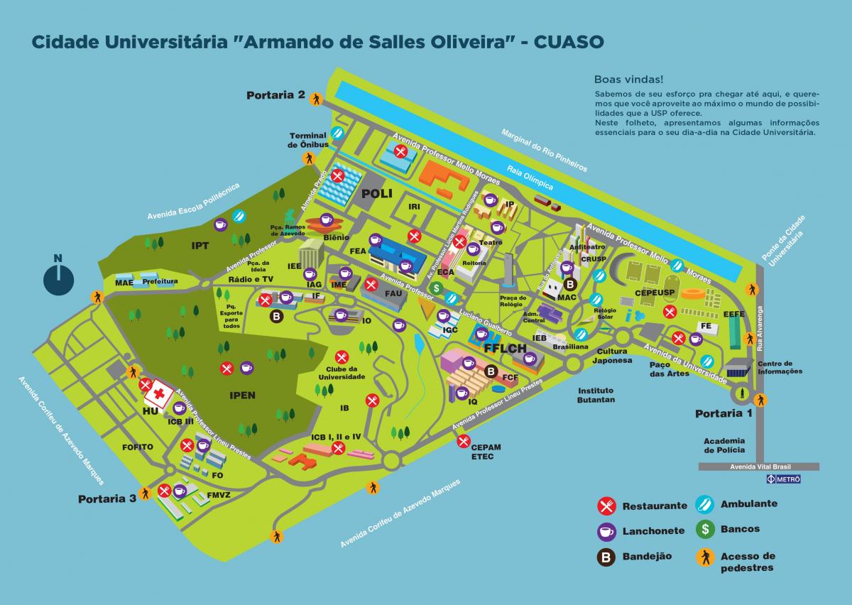 Mapa da universitária Armando de Salles Oliveira - CUASO