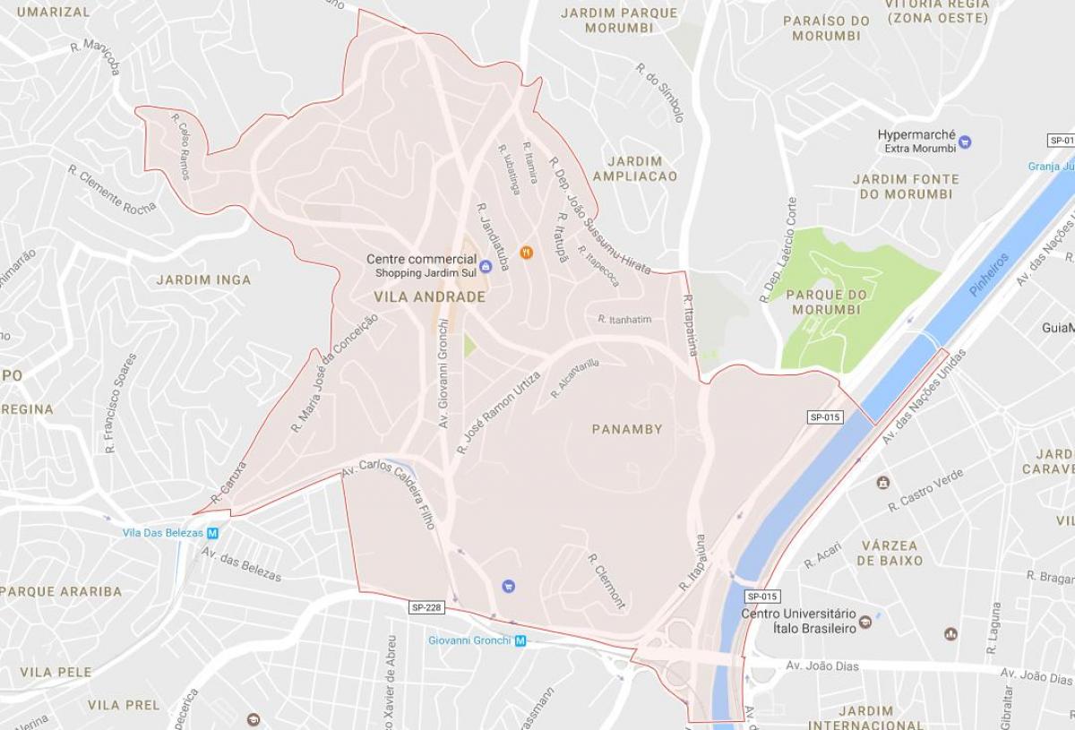 Mapa da Vila Andrade São Paulo