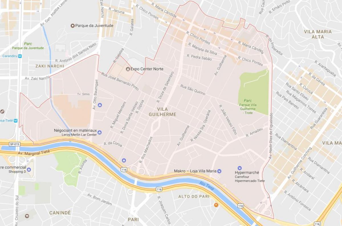Mapa da Vila Guilherme São Paulo