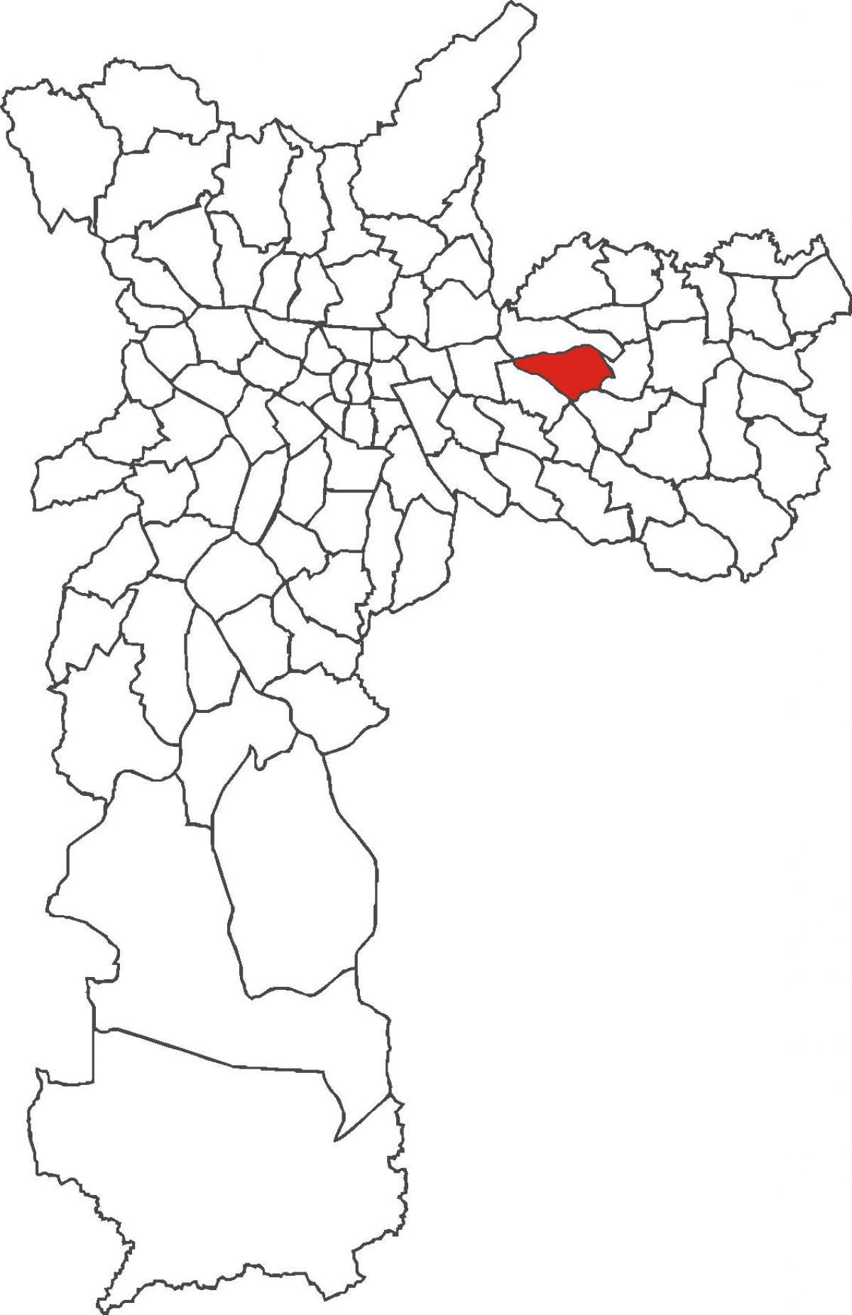 Mapa do distrito de Vila Matilde