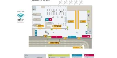 Mapa do aeroporto internacional de São Paulo-Guarulhos - Terminal 4