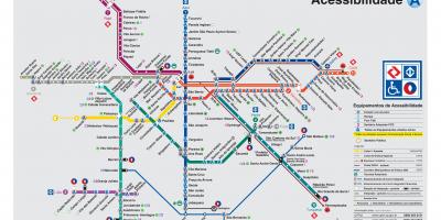 Mapa de transporte de São Paulo - Acesso a pessoas com deficiência