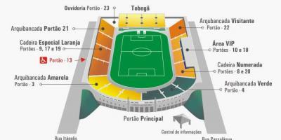 Mapa do estádio do Pacaembu