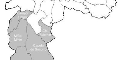 Mapa da zona Sul de São Paulo