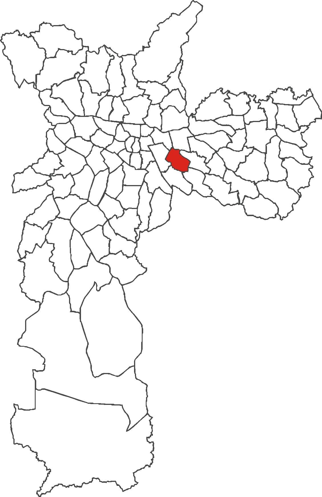 Mapa da Água Rasa distrito