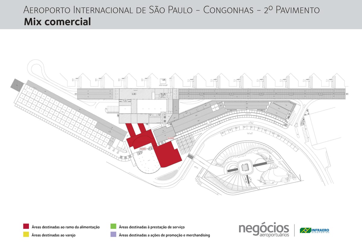 Mapa do aeroporto de Congonhas - Piso 2