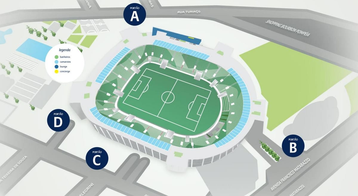 Mapa da Allianz Parque de Nível 4