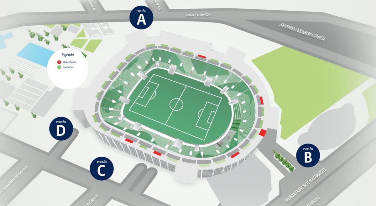 Mapa da Allianz Parque - Nível 5