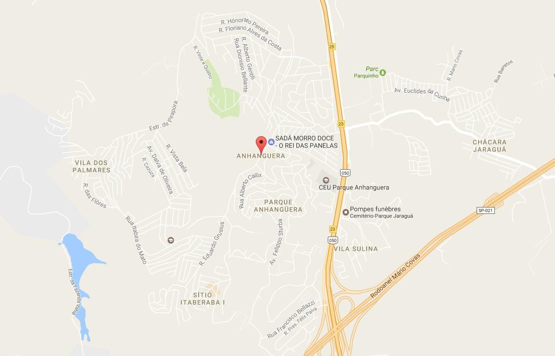 Mapa da Anhangüera de São Paulo