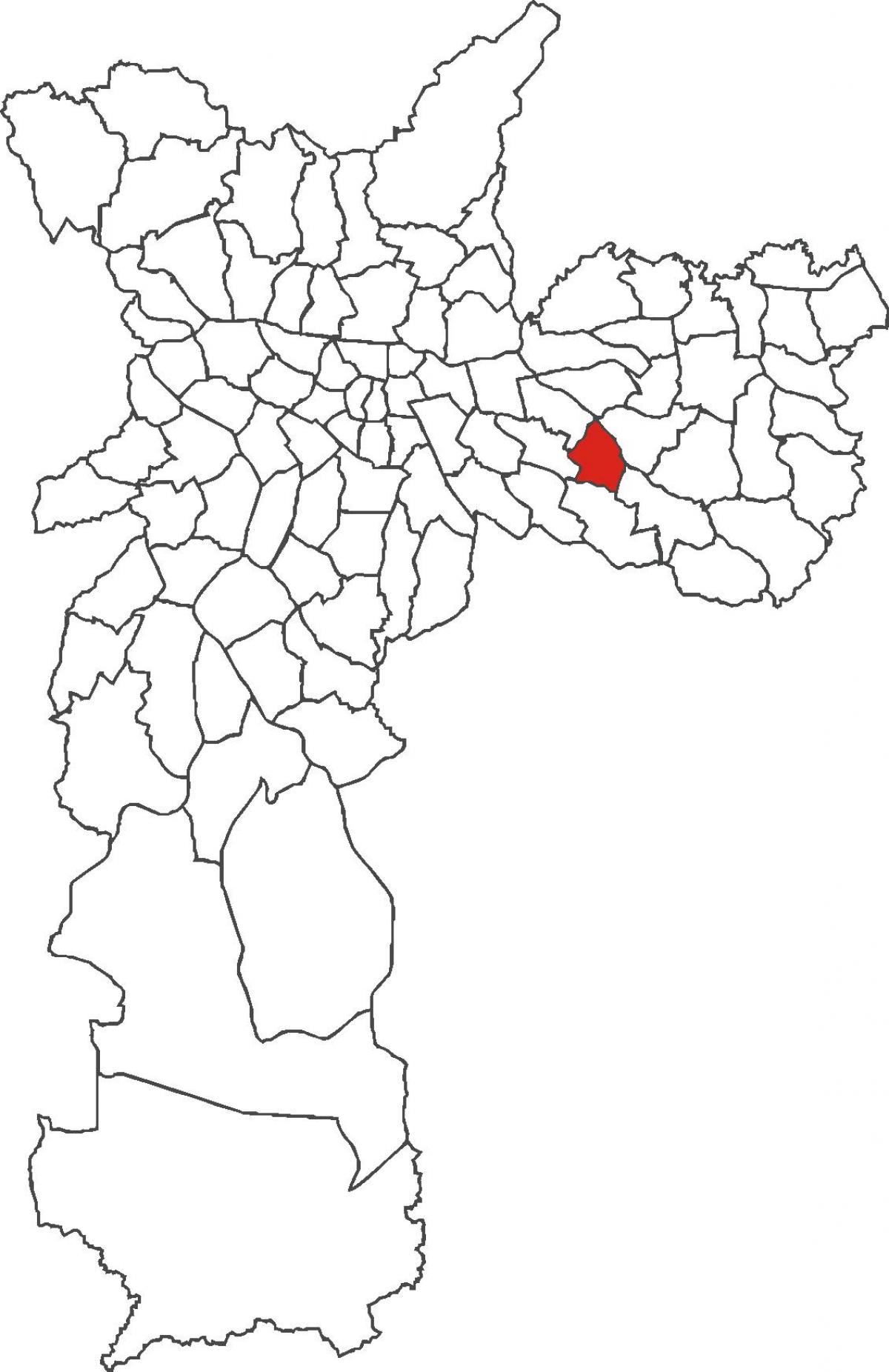 Mapa do distrito de Aricanduva
