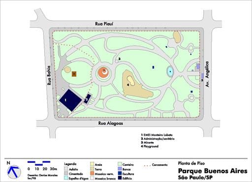 Mapa de Buenos Aires São Paulo parque