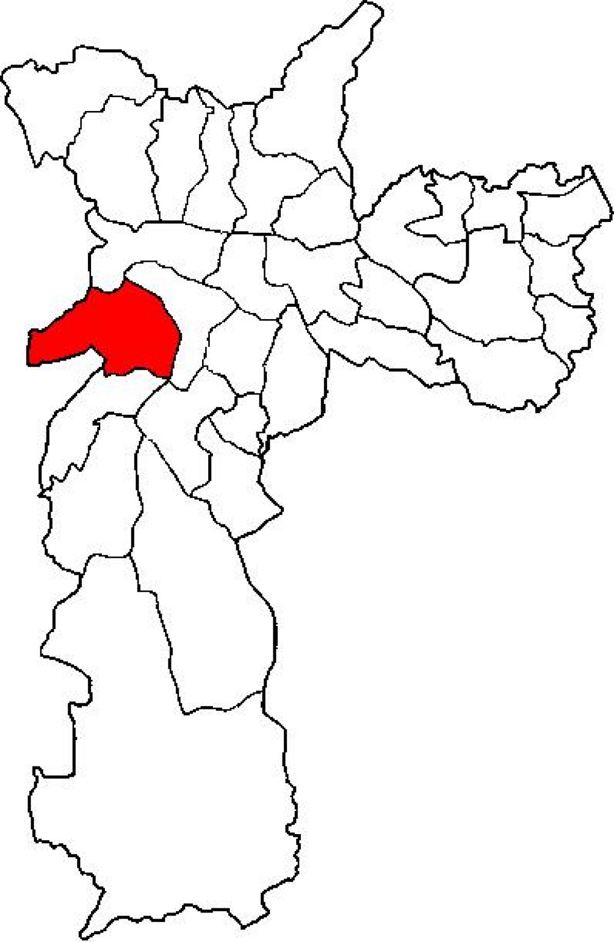 Mapa do Butantã, sub-prefeitura de São Paulo