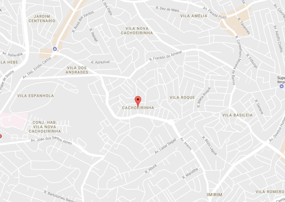 Mapa da Cachoeirinha, São Paulo