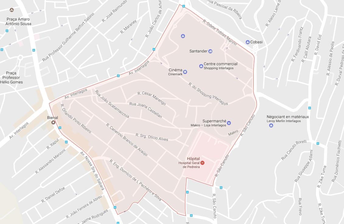 O mapa do Campo Grande, São Paulo