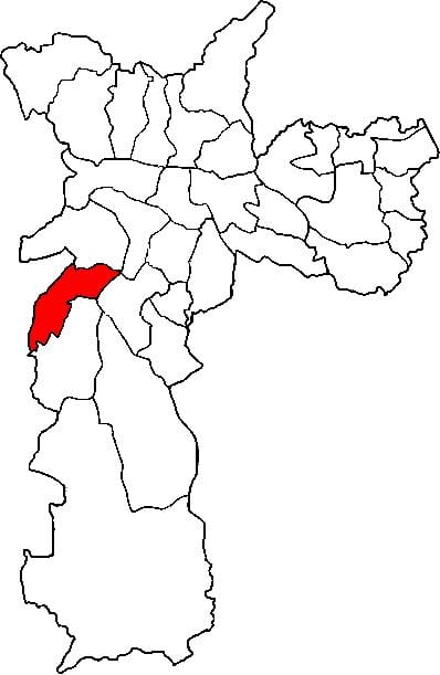 Mapa de Campo Limpo da sub-prefeitura de São Paulo