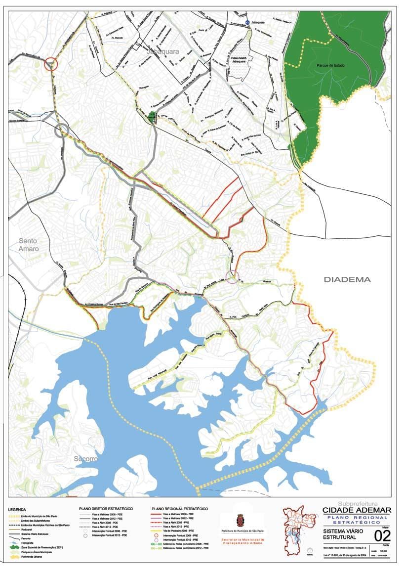 Mapa de Cidade Ademar São Paulo - Estradas
