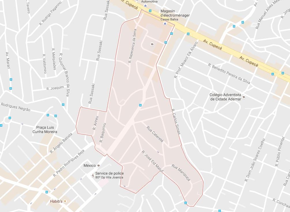 Mapa de Cidade Ademar São Paulo