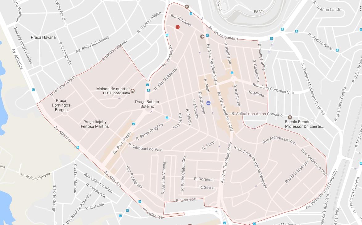 Mapa de Cidade Dutra, São Paulo