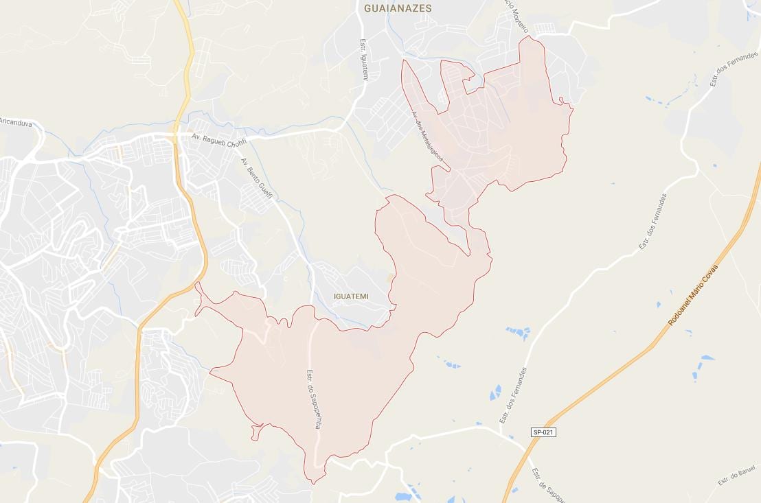 Mapa de Cidade Tiradentes São Paulo