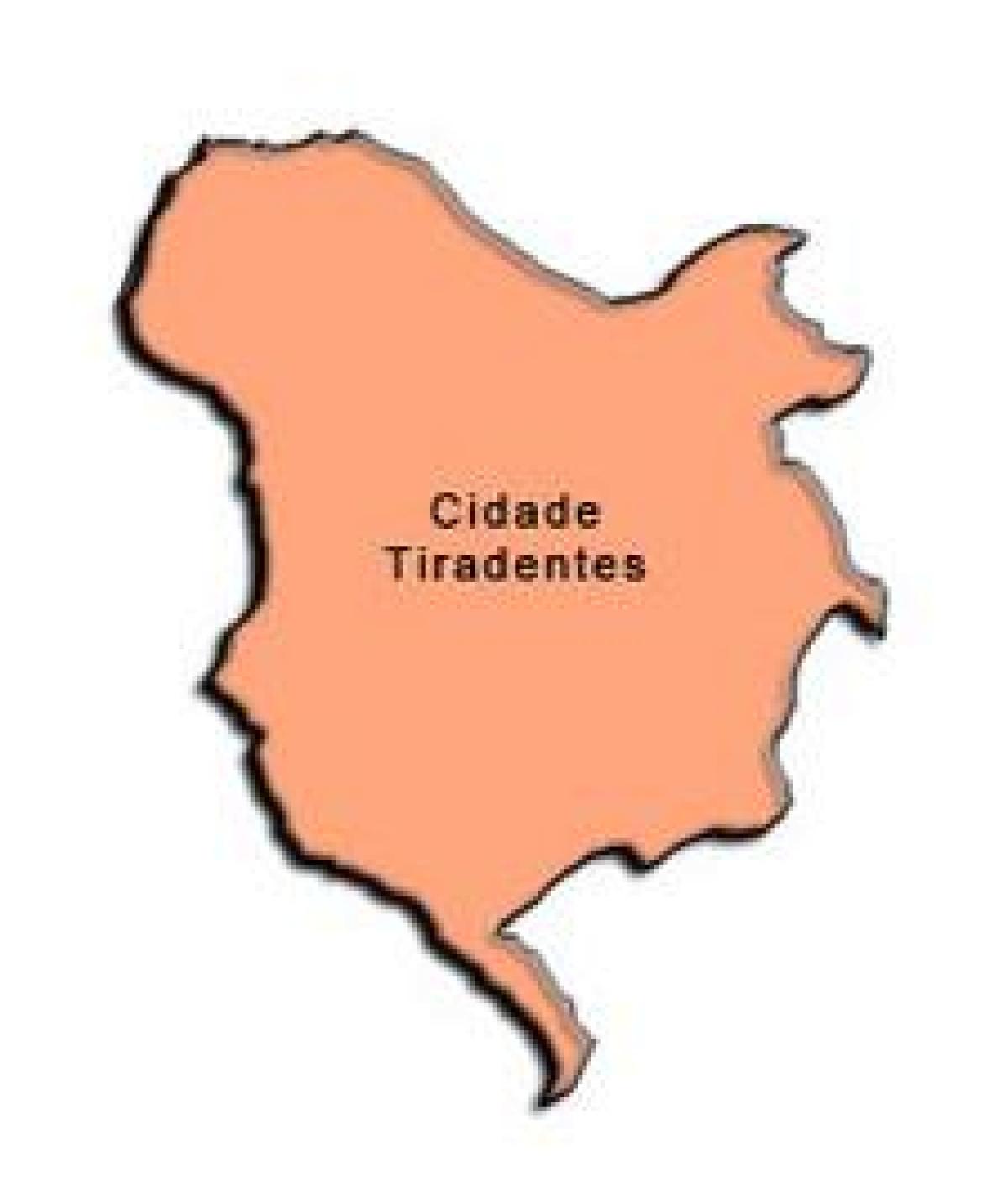 Mapa de Cidade Tiradentes sub-prefeitura
