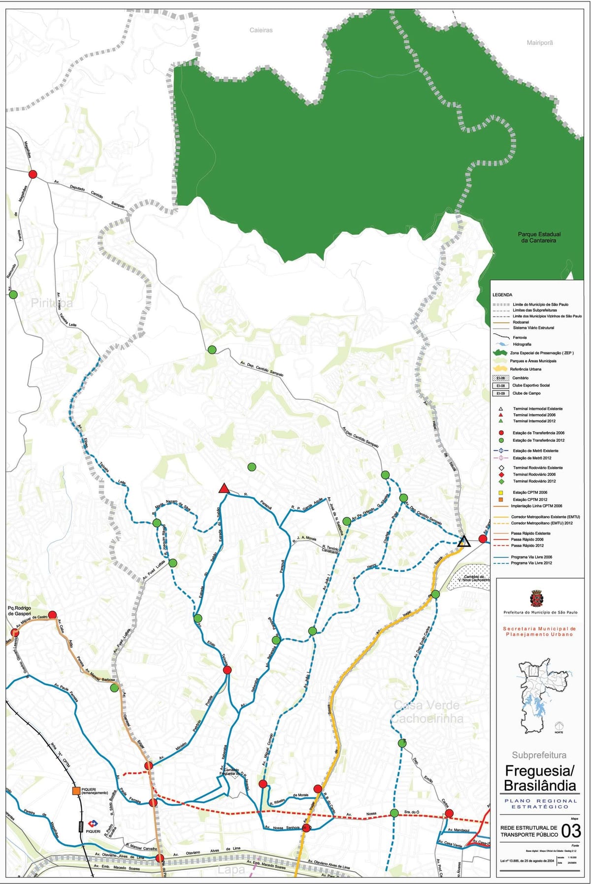 Mapa da Freguesia do Ó São Paulo - transportes Públicos
