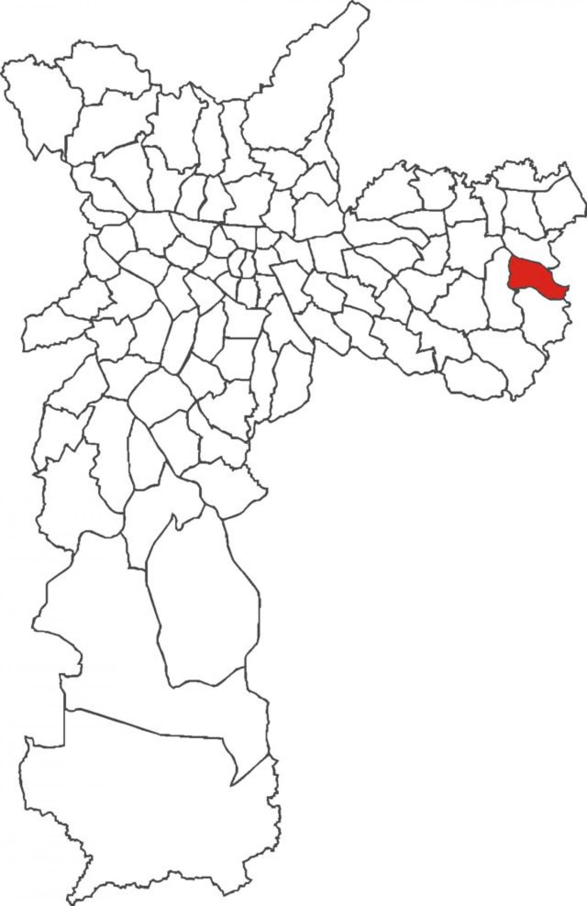 Mapa do distrito de Guaianases