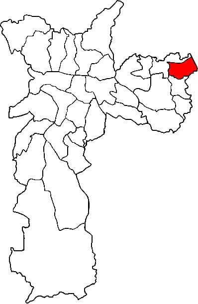 Mapa do Itaim Paulista, Vila Curuçá, sub-prefeitura de São Paulo