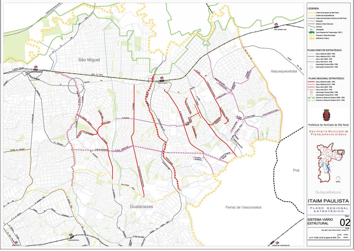 Mapa do Itaim Paulista, Vila Curuçá, São Paulo - Estradas