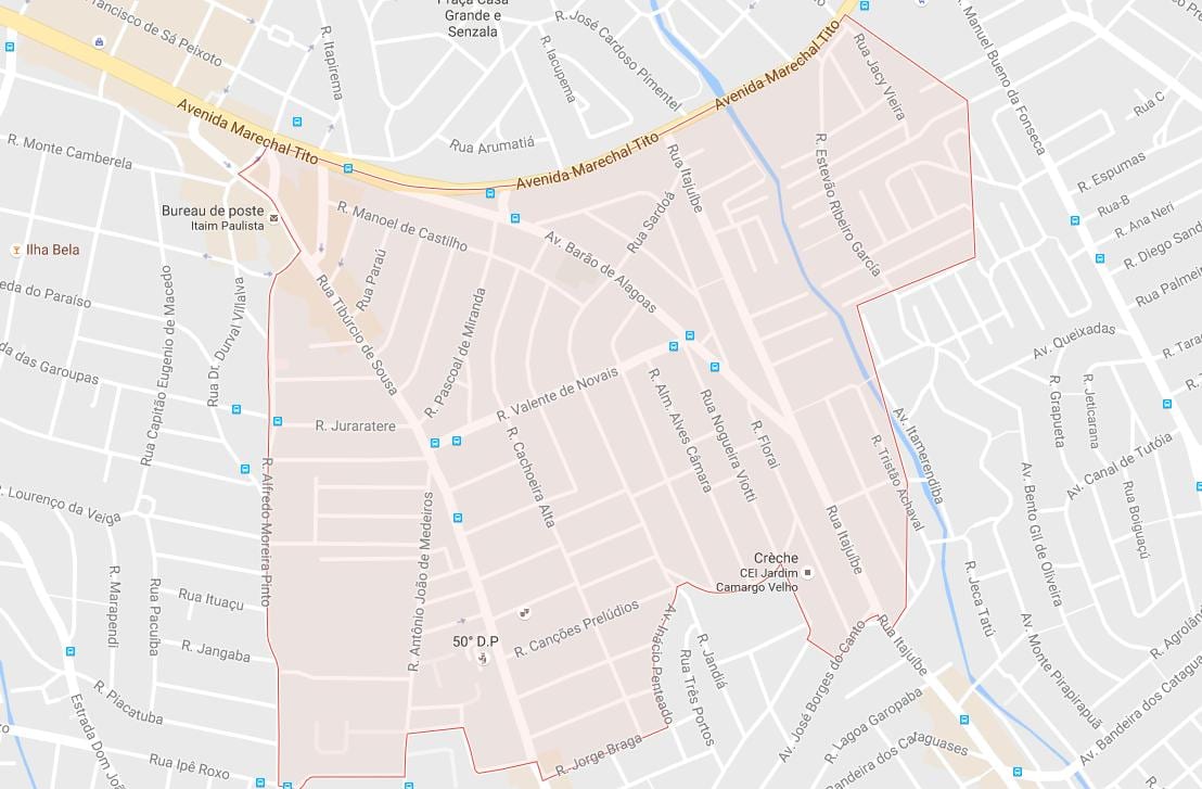 Mapa de Itaim Paulista São Paulo