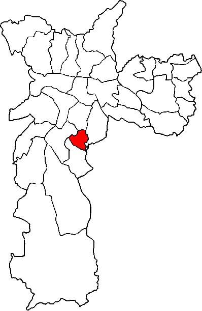 Mapa do Jabaquara sub-prefeitura de São Paulo