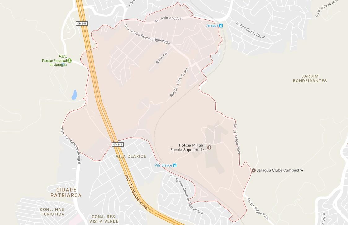Mapa do Jaraguá, São Paulo