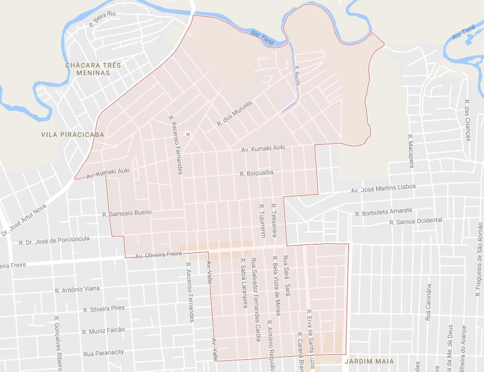 Mapa do Jardim Helena São Paulo
