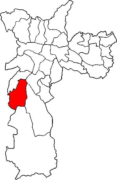 Mapa do M Boi Mirim sub-prefeitura de São Paulo
