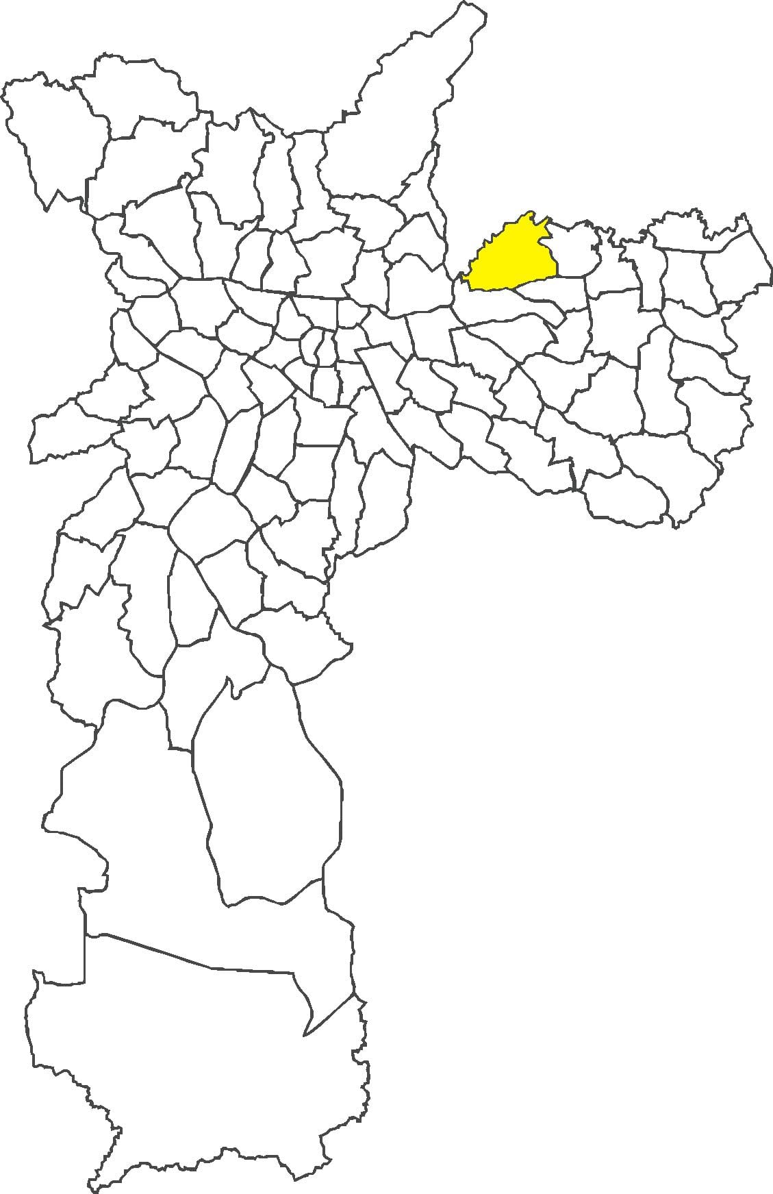 Mapa do distrito de Cangaíba