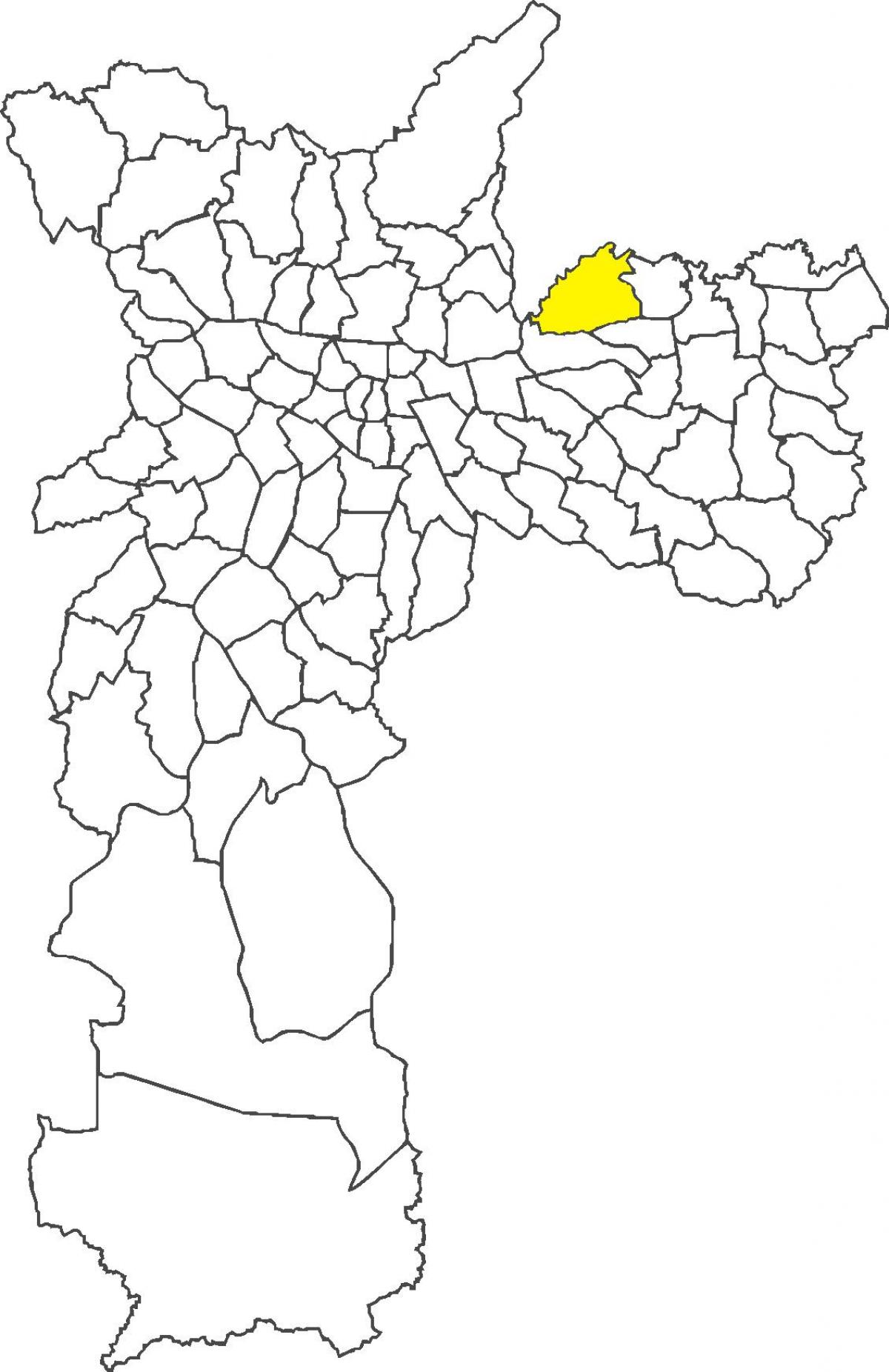 Mapa do distrito de Cangaíba