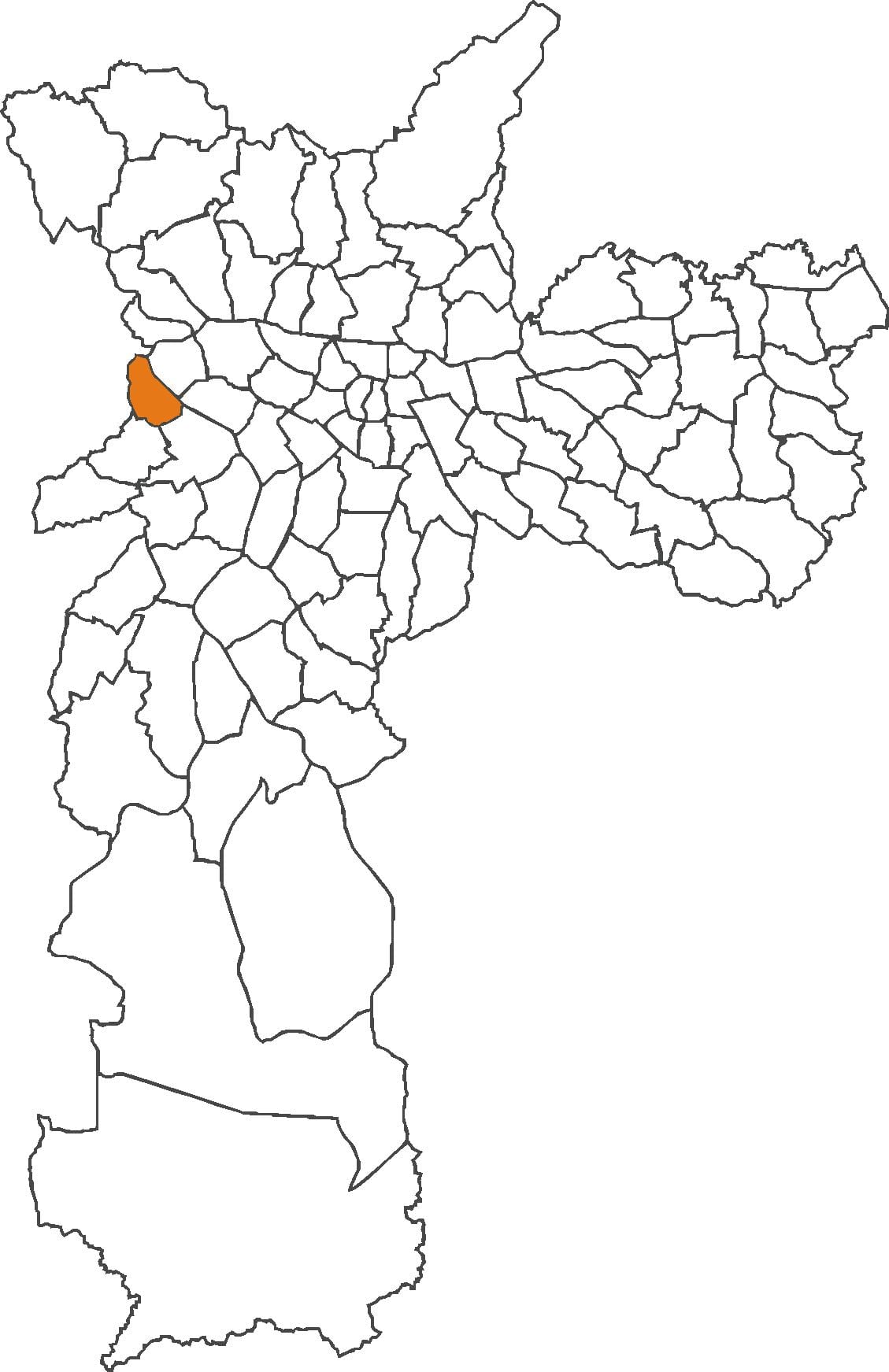 Mapa do distrito de Jaguaré